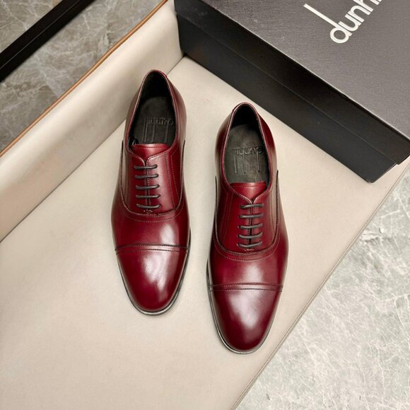 Dunhill Classic Business Pointed Leather Shoes Red main image 9